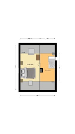 Plattegrond - Meidoornlaan 9, 7681 JD Vroomshoop - Tweede verdieping.jpg